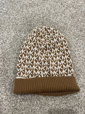 Michael By Michael Kors Beanie MK Print Hat, Great Condition!